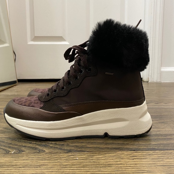 GEOX Backsie Waterproof Faux Fur Sneaker Boot - Picture 3 of 9